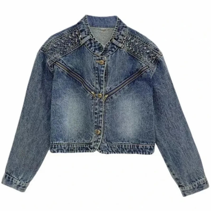 Women's Denim Jacket 2025 – New Korean Style, Advanced Leisure Loose Fit, Versatile Female Cowboy Coat