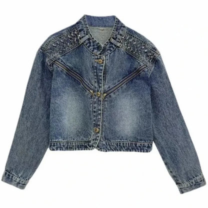Women's Denim Jacket 2025 – New Korean Style, Advanced Leisure Loose Fit, Versatile Female Cowboy Coat