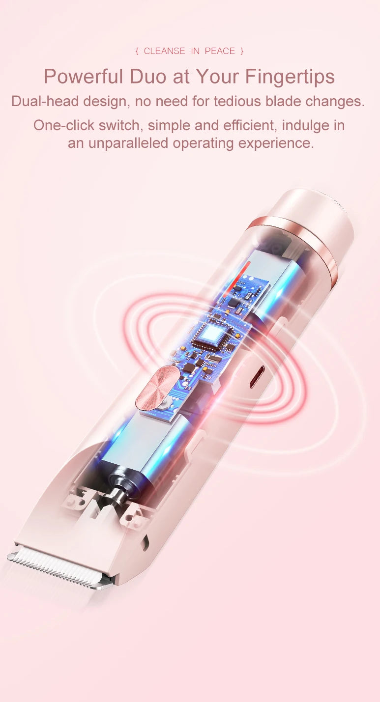 Electric Razor for Women – Painless Facial Epilator & Body Hair Trimmer for Mustache, Legs, Bikini, and More