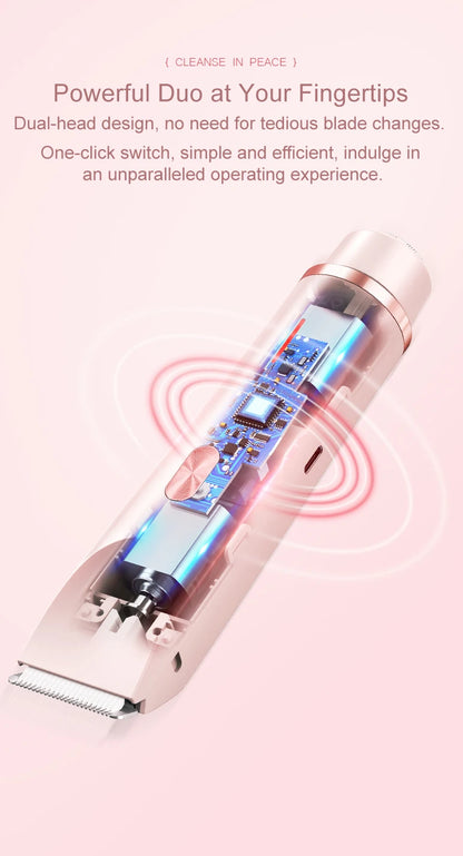 Electric Razor for Women – Painless Facial Epilator & Body Hair Trimmer for Mustache, Legs, Bikini, and More