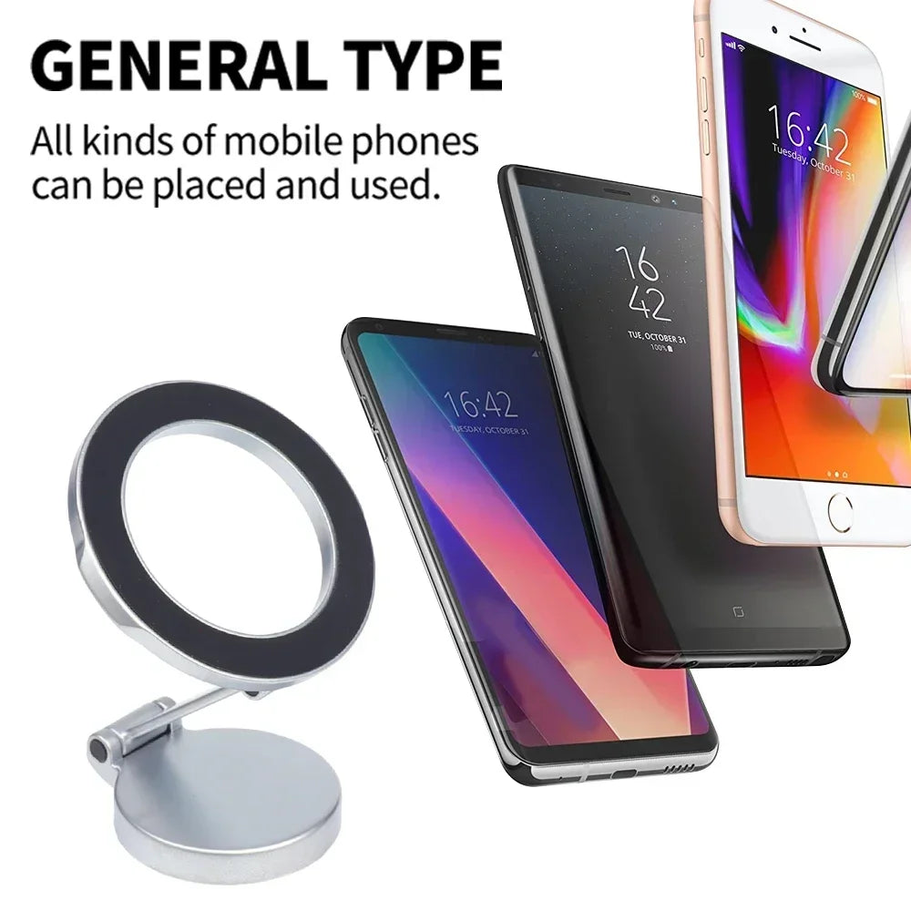 Strong Magnetic Cell Phone Holder - 360° Swivel Adjustable Magsafe Back Sticker for iPhone 16, Samsung, Xiaomi, Universal