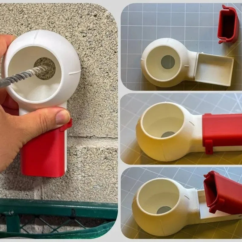 Rotating Nozzle Drill Dust Removal Box - Efficient Dust Collector for Decoration Workers & Home Use