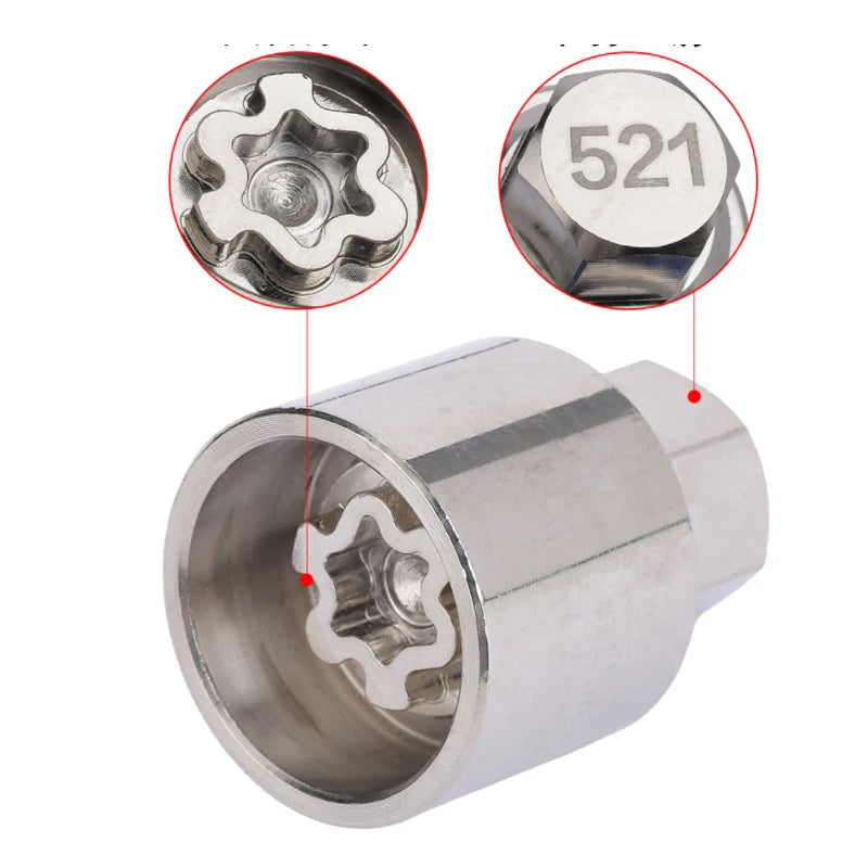Car Tire Anti-Theft Screw Disassembly Tool - Key Sleeve for Volkswagen Beetle Polo Golf Jetta Passat CC Tiguan - 1 Piece Repair Tool