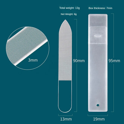 Transparent Nano Glass Nail File - Professional Nail Sanding Polishing Grinding Tool for Manicure & Nail Art