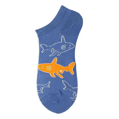 Combed Cotton Ankle Socks for Men & Women - Funny Beer, Fruit & Food Novelty Low Cut Socks (EU 38-43)
