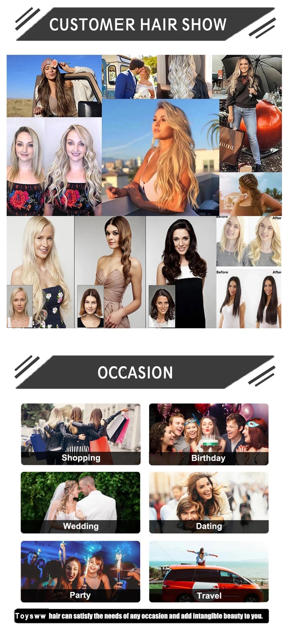 Straight Clip-In Hair Extensions – 8 Piece Full Head Set, 120g Brazilian Remy 100% Human Hair, Natural Black
