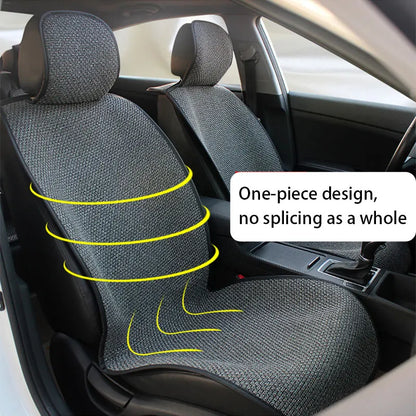 SEAMETAL Linen Car Seat Cover - Four-Season Breathable Anti-Slip Seat Protector