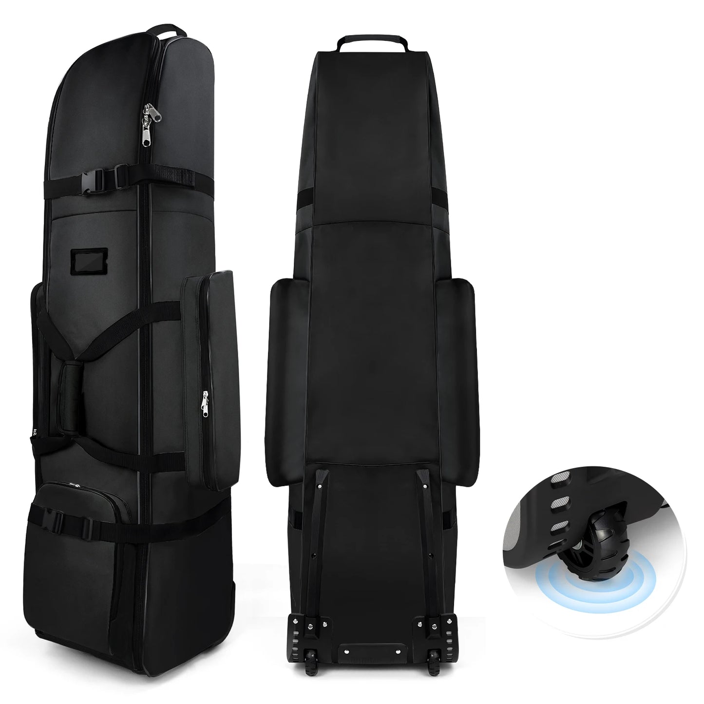 Heavy Duty Golf Travel Bag – 900D Polyester Oxford, Wear-Resistant, Foldable Soft-Sided Case with Zipper & Wheels