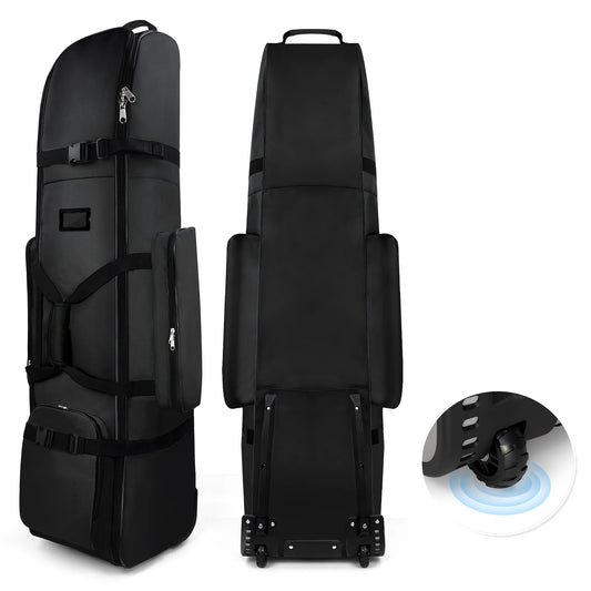 Heavy Duty Golf Travel Bag – 900D Polyester Oxford, Wear-Resistant, Foldable Soft-Sided Case with Zipper & Wheels