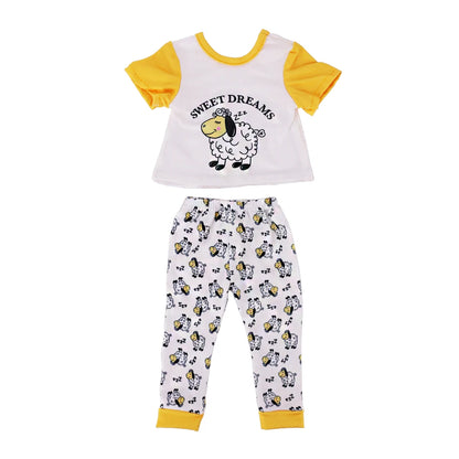 Doll Clothes Multi-Style Daily Set – Pajamas & Home Wear for 43cm Born Baby Dolls & 18-Inch American Dolls, Our Generation Toy Gift