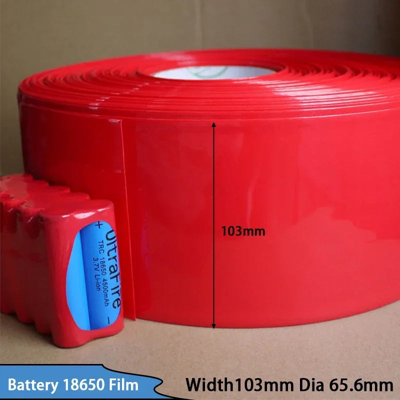 2M/5M/10M PVC Heat Shrink Tube for 18650 Lithium Battery Packs – Insulated Wire Cable Sleeve Protection Wrap