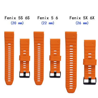 Silicone Quick-Release Watch Bands for Garmin Fenix 3/5/6/7 – 20/22/26mm EasyFit Wrist Strap