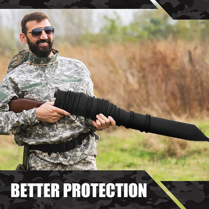 18Pcs Tactical Elastic Storage Socks – 55 Inch Dustproof Knitted Gun Sleeve Organizer Carrying Bag Set for Hunting Accessories