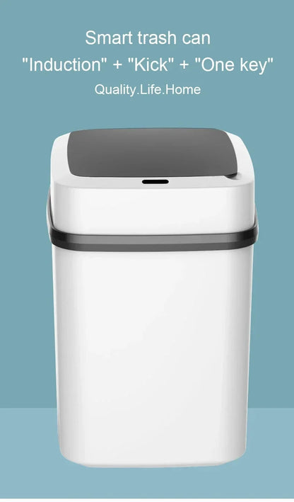 Smart Automatic Trash Can — Household Toilet & Bathroom Waste Basket with Lid, Motion Sensor 2025