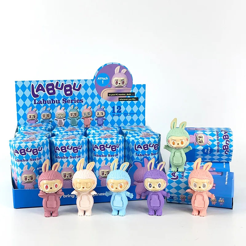 Labubu Hippers Blind Box Figures — 1-12PCS PVC Action Dolls, Collectible Toy Set for Children, Birthday & Christmas Gifts