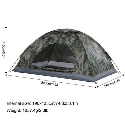 Tomshoo Ultralight Camping Tent – 1/2 Person Single Layer Portable Hiking Tent, Anti-UV Coating UPF 30+ for Outdoor, Beach, and Fishing Use