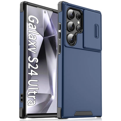 Slide Camera Armor Matte Samsung Case – Shockproof Cover for Galaxy S20–S25 Ultra/Plus/FE & Note 20 Ultra