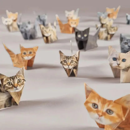 Creative DIY Paper Folding Set – Handmade Cats, Dogs & Dinosaur Animal Origami Kit
