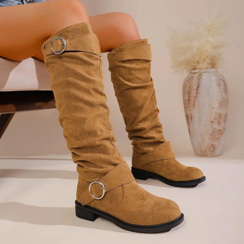 2025 Women’s Retro Minimalist Boots – Fashionable & Comfortable Autumn Winter Footwear