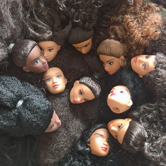 Original 1/6 Doll Supermodel FR Heads — DIY Curly Black Hair Doll Accessories, Limited Edition Collectible Gift