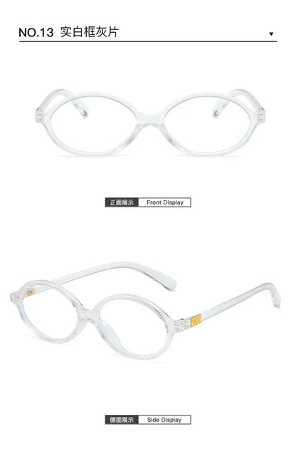 Women's Oval Sunglasses – Retro Small Frame UV400 Clear Lens Fashion Eyewear