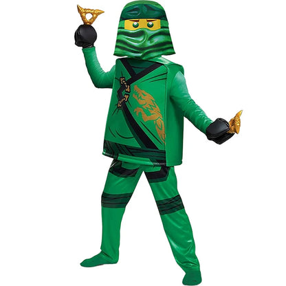 2024 New Arrival Kids Ninja Lloyd Costume – Hidden Warrior Kai Outfit, Fancy Dress Up for Boys & Halloween