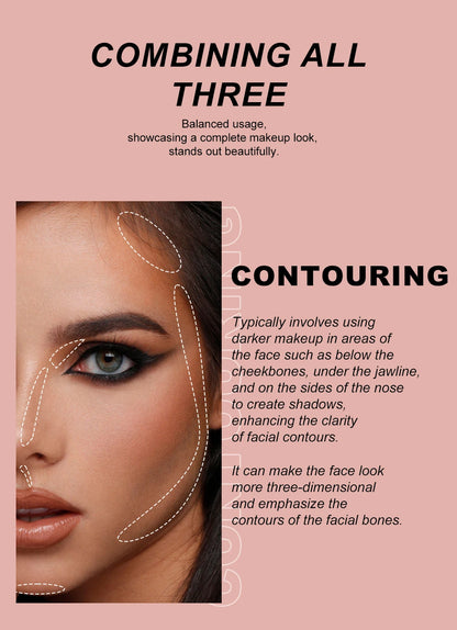 YOUNG VISION Air Cushion Powder Blusher - High Gloss Stick Rouge Makeup Liquid, 6 Color Options