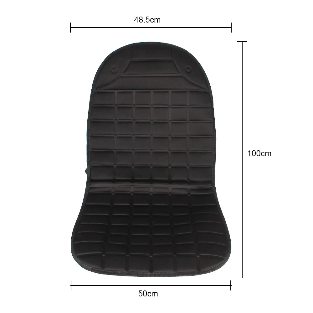 12V Electric Heated Car & Home Seat Cushion — Universal Warm Winter Cushion Cover
