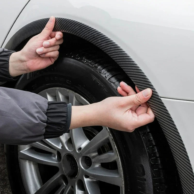 Carbon Fiber Pattern Car Wheel Fenders | Tire Arches Decorative Lips for General Vehicles