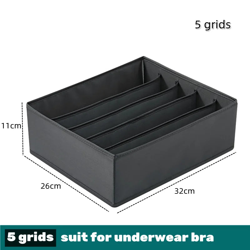 Underwear & Socks Organizer Box – Drawer Dividers for Bras, Pants, Scarves, Ties, Jeans, and Clothing Storage