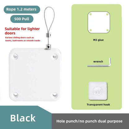 Automatic Sensor Door Closer - Punch-Free Adjustable Surface Door Stopper for Home Improvement