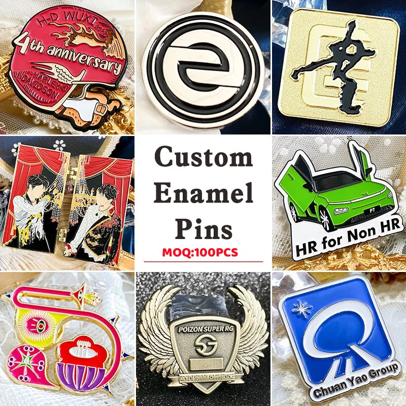 Custom Enamel Pins – Personalized Luxury Metal Logo Lapel Badge for Clothes & Anniversary Gifts