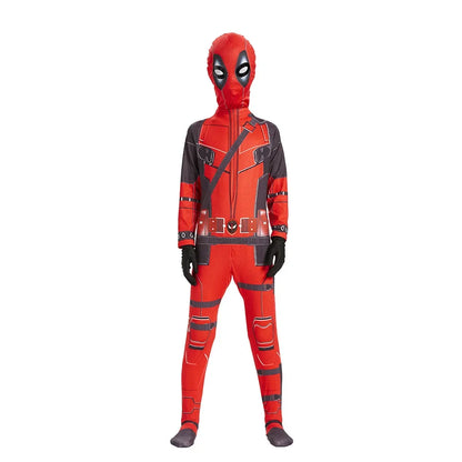 Deadpool Kids Halloween Cosplay Costume – Superhero Jumpsuit for Children