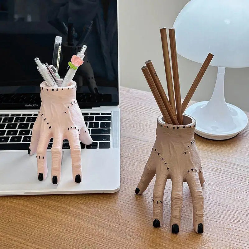 Broken Hand Halloween Ornament - Creepy Palm Garden Decor and Pen Holder Storage