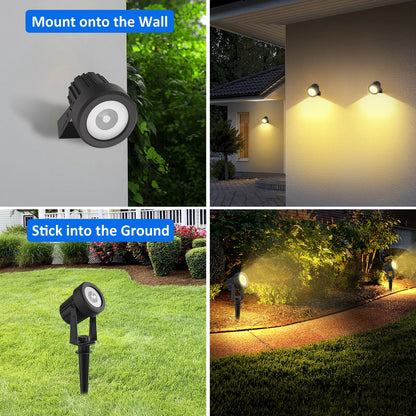3000K RGB Solar LED Spotlight – Waterproof IP65 Outdoor Solar Garden Wall Light