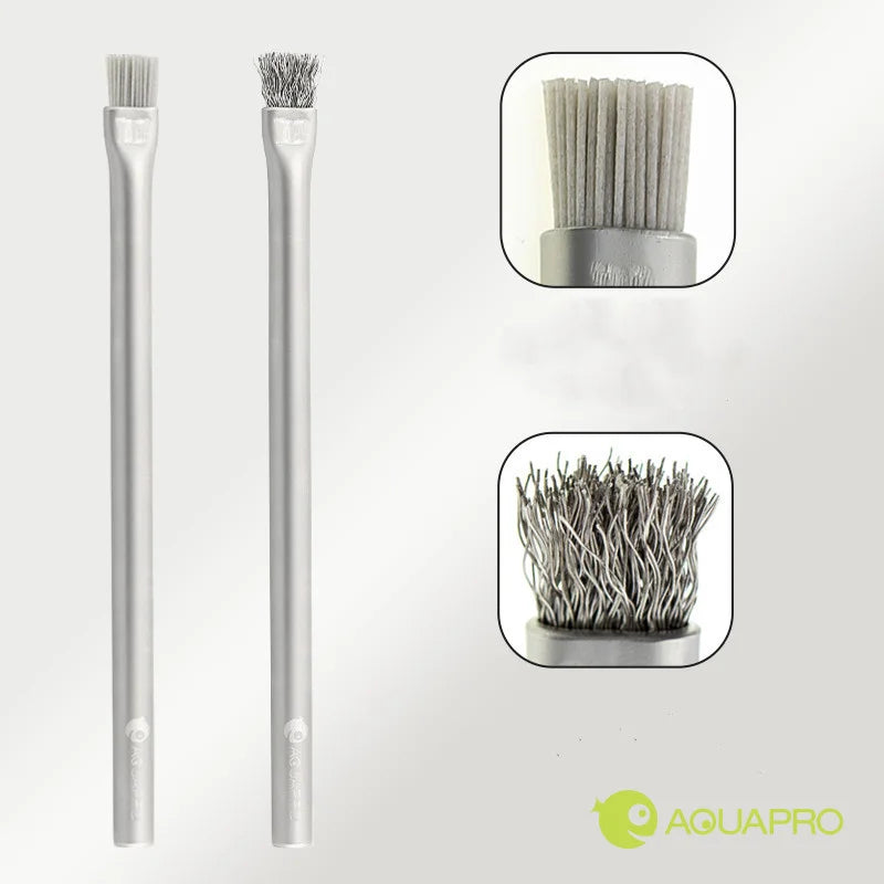 Aquapro Algae Brush – Stainless Steel Aquarium Cleaning Tool for Fish Tank & Plant Care, ADA Quality