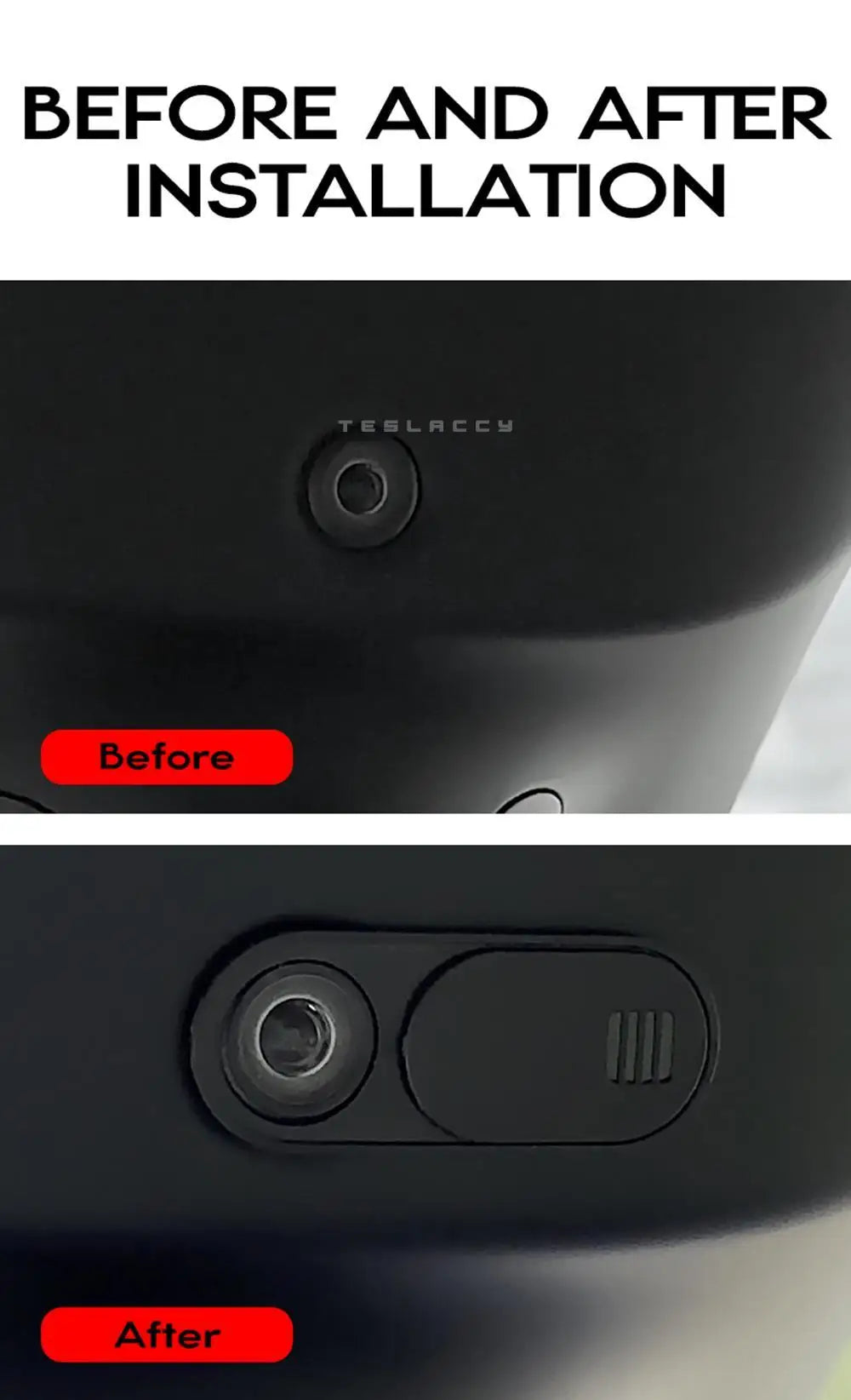 Car Camera Cover for Tesla Model 3 & Y (2024) – Webcam Slide Blocker Privacy Protector, 1/5 Pcs