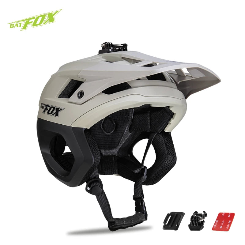 BATFOX 3/4 Cycling Helmet – Off-Road MTB Road Bike Helmet for Men & Women, Three-Quarters Protective Safety Gear for Outdoor Sports Riding