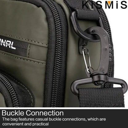 KISMIS Men's Multifunction Messenger Bag – Shoulder Cloth Crossbody Chest Bag with USB Charging for Casual Use
