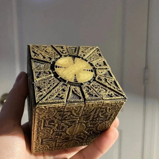 1:1 Hellraiser Lament Puzzle Box Replica – Moveable Horror Cube Pinhead Film Prop Figurine Collectible Toy