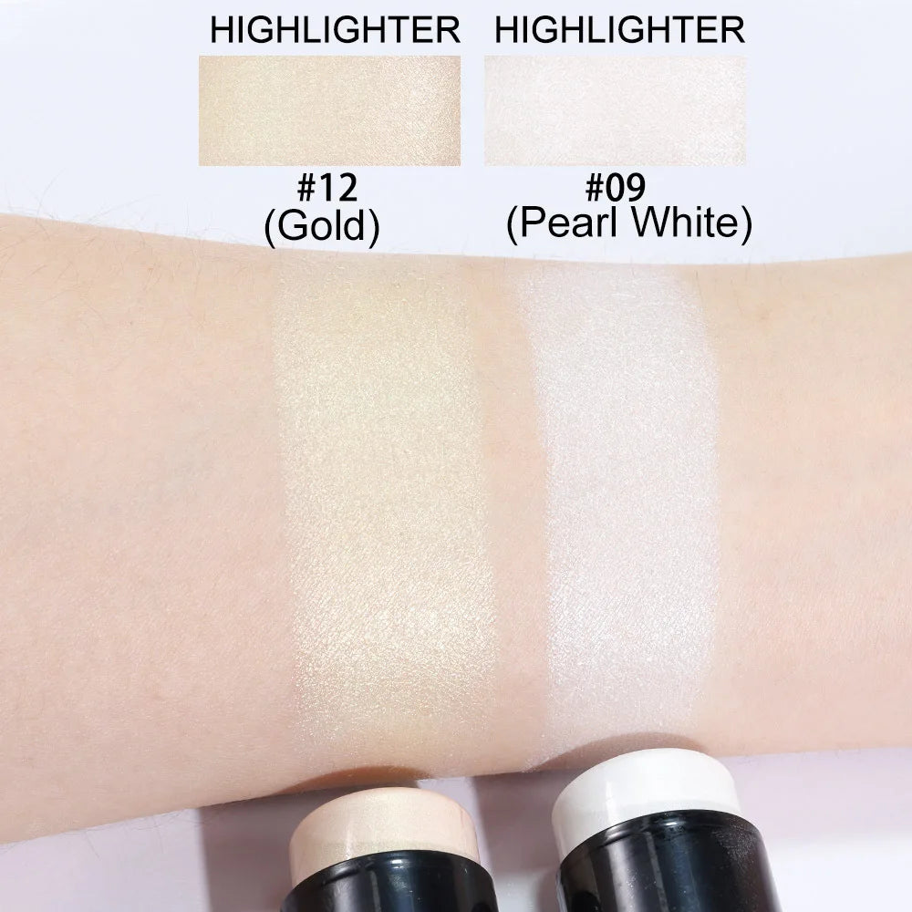 Highlighting & Bronzer Stick - Face Brightening Blusher, Rouge Concealer Pen, Long-Lasting Corrector & Nose Contouring Cosmetics