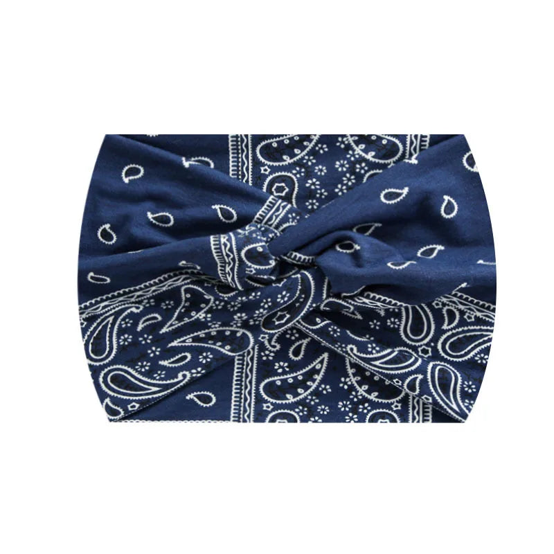 Wide Stretch Printed Sports Headband – 18cm Athletic Sweatband & Hairband
