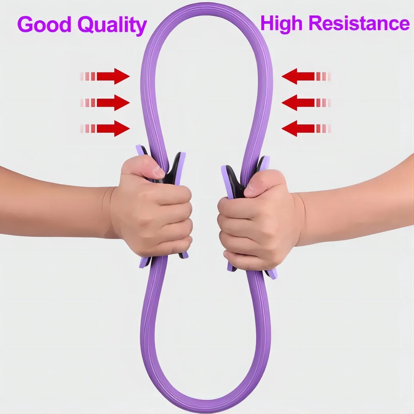 5-Piece Pilates Resistance Ring Set - Yoga Fitness Exercise Bands for Women & Girls