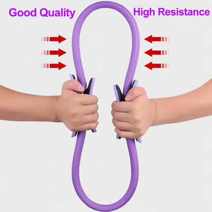 5-Piece Pilates Resistance Ring Set - Yoga Fitness Exercise Bands for Women & Girls