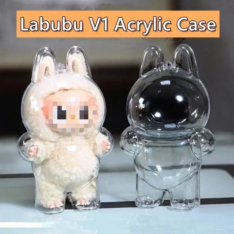 Labubu Blind Box Protective Cover — Thickened Transparent Dust Bag for Pendant Dolls, Vinyl Doll Storage (1-4PCS)