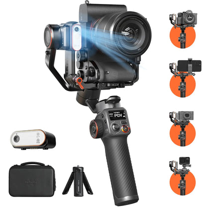 Hohem MT2 Kit 3-Axis Gimbal Stabilizer – Mirrorless Camera Gimbal for Sony/Canon/Nikon/Fujifilm/Panasonic with AI Tracker