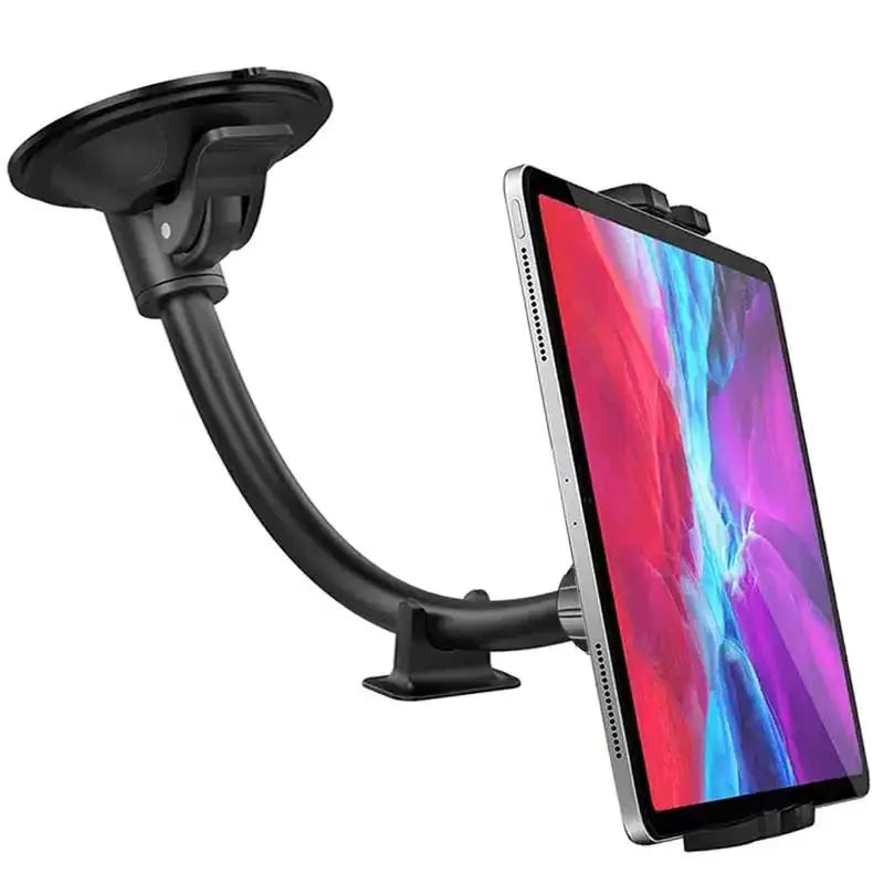 Windshield Car Tablet Stand — Suction Cup Long Arm Holder for iPad 11/12.9 Pro, Air & Mini