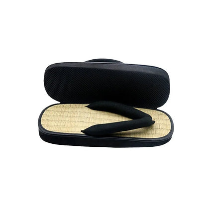 Straw Plaited Men’s Flip Flops – Summer Y-Shape Clip Sandals with Thick Sole, Indoor & Outdoor