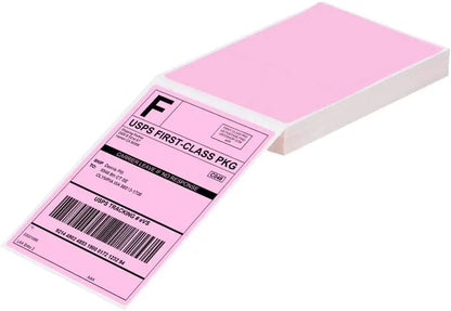 Phomemo 4x6 Thermal Shipping Labels – 500PCS Purple Fanfold Direct Thermal Labels, BPA-Free for Mailing Printer