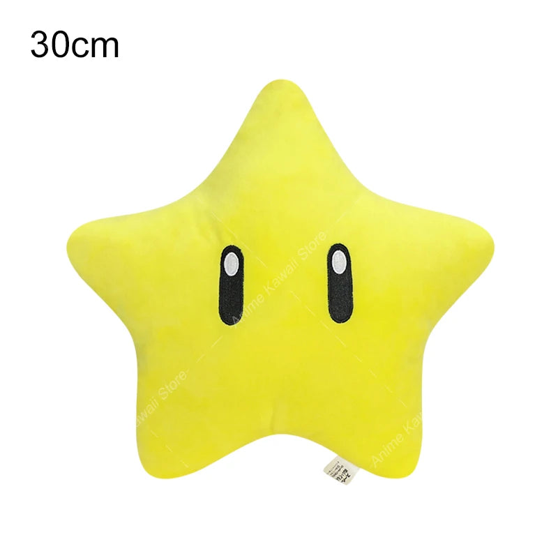 Super Bros Yellow Super Star Plush Doll — Shine Sprite Stuffed Toy Pillow Kids Gift